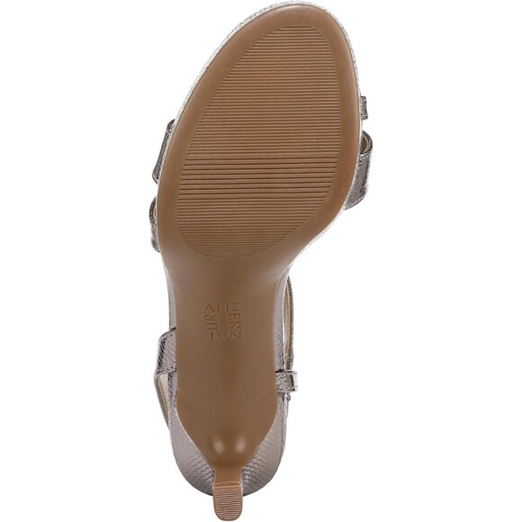 Naturalizer Women Patina Pewter Polyurethane Rounded Open Toes Platform Shoes - Picture 4 of 9